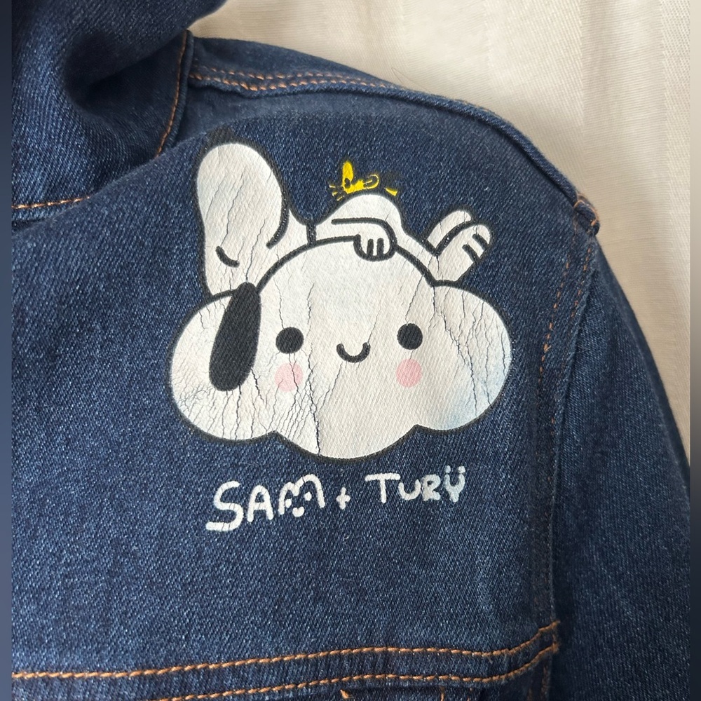 Jacket: Sam And Tury Threadfast Peanuts Denim Sno… - image 3